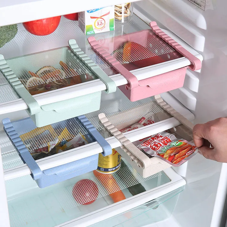 multi-purpose refrigerator food storage rack fresh-keeping compartment drawer partition shelf kitchen utensils kitchen racks
