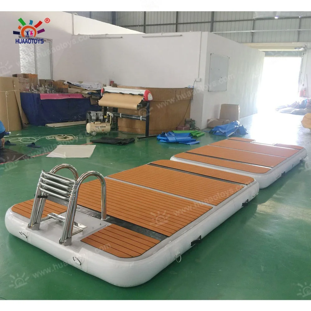 Inflatable Floating Platform Swimming Water Island Jet Ski Dock Mat DWF Material for Sale