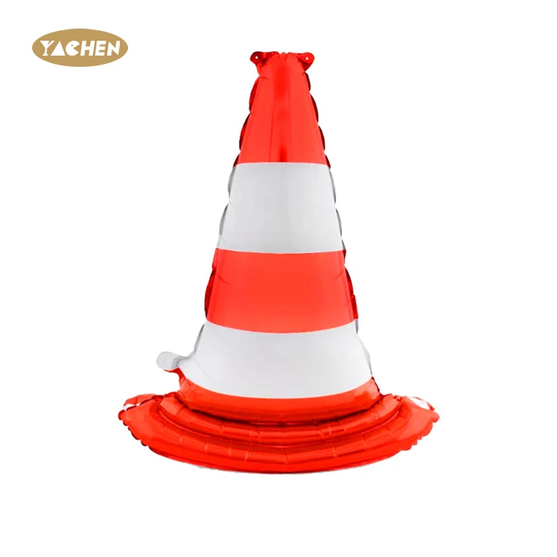 Yachen New Design Red and White Aluminum Foil Barricade Balloons for Kids Race Car Theme Birthday Party Decoration