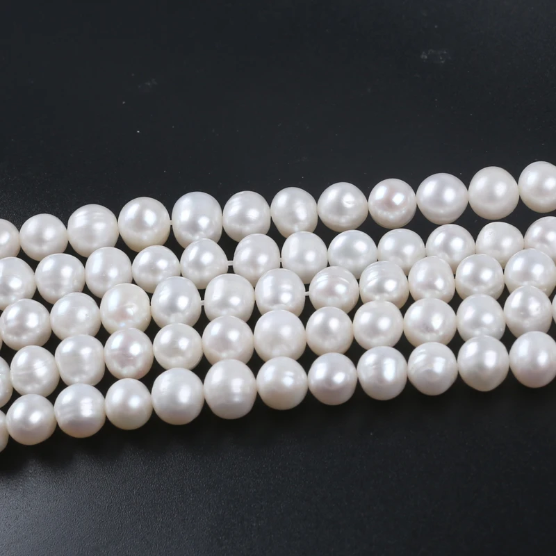 7-8mm 5A 4A 3A 2A A B C D Natural white Loose Real Fresh Water Potato Pearl Beads Strand for jewelry making