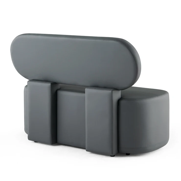 Concise Style reception area leisure two seater sofa leather office chair for visitors