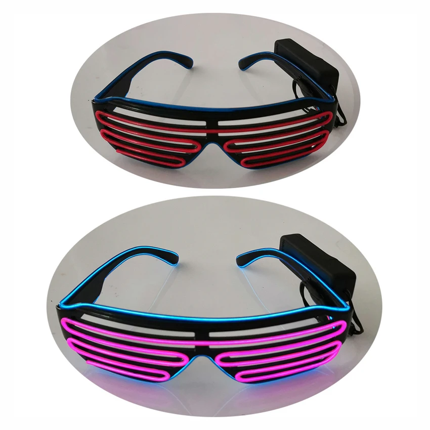 New Product EL Glowing Shutter Party Glasses Led Shutter Glasses