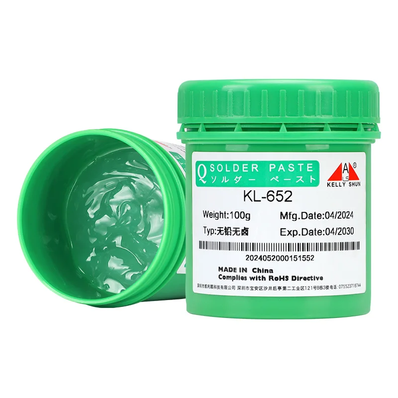 KL-652 паяльный флюс KELLYSHUN для электроники 100 г без чистой паяльной флюсовой пасты для BGA/SMD/телефона и т. д. Бессвинцовый флюс