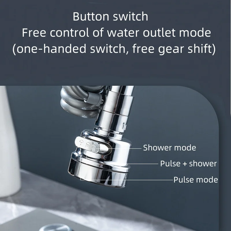 360 Degree Saving Tap Spring Pull-out Bathroom Faucet Kitchen Hot Cold Functional Universal Extension Outlet Sink Basin Faucet