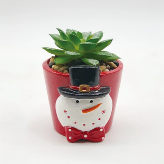 
Christmas Succulent Pot Indoor Planter Decoration Restaurant Custom White Original Floor Vase Modern 