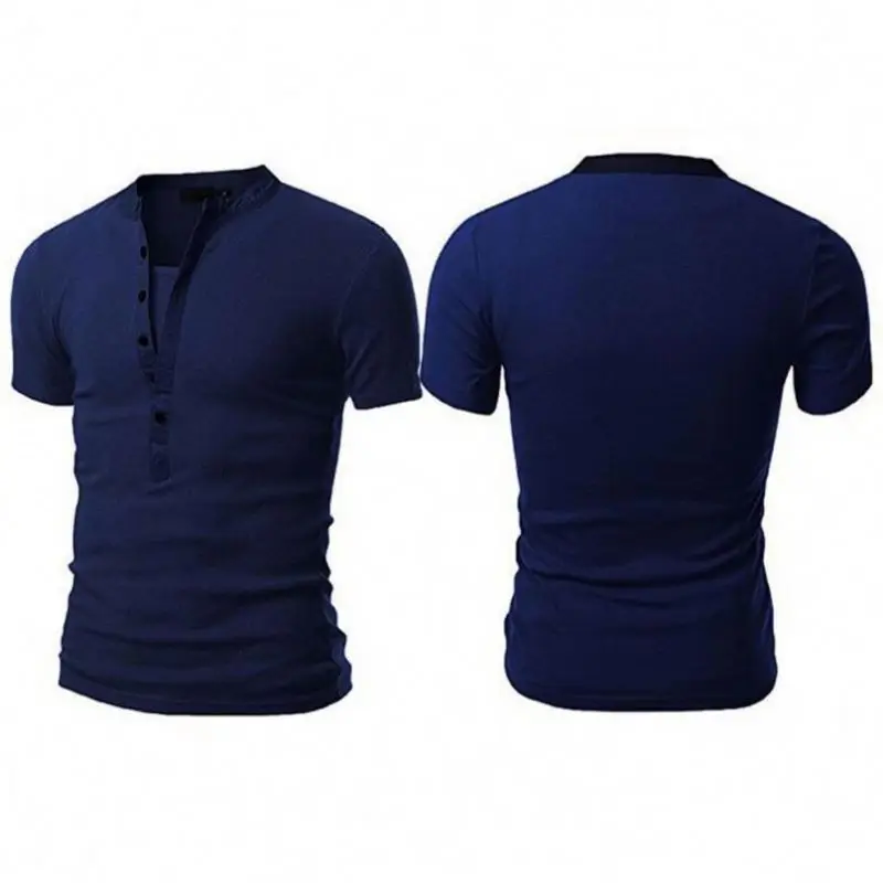 OEM Round collar buttons chest v neck polo t shirts men shirts for men casual casual shirts for men