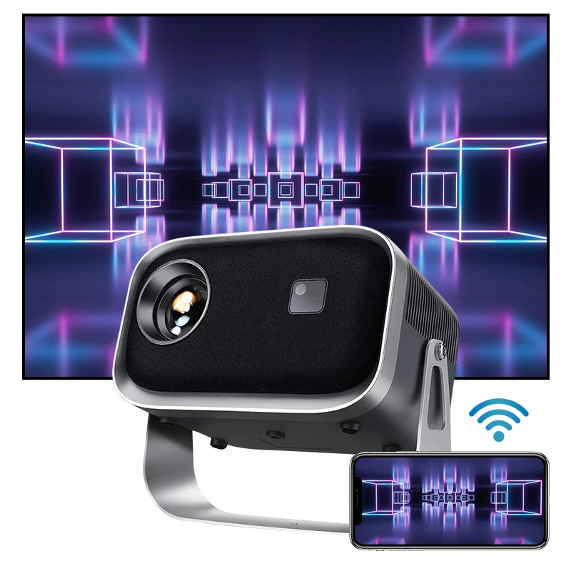 OEM Factory Price Android 11 Portable Projector P28B 720P 180ANSI Lumens 1GB8GB Manual Focus Full HD 1080P 4K Video Home Theater