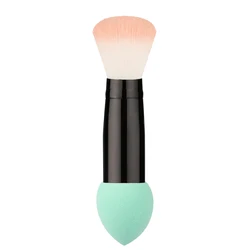 Low Moq Customize 2 In 1 Single Powder And Liquid Makeup Brush And Sponge