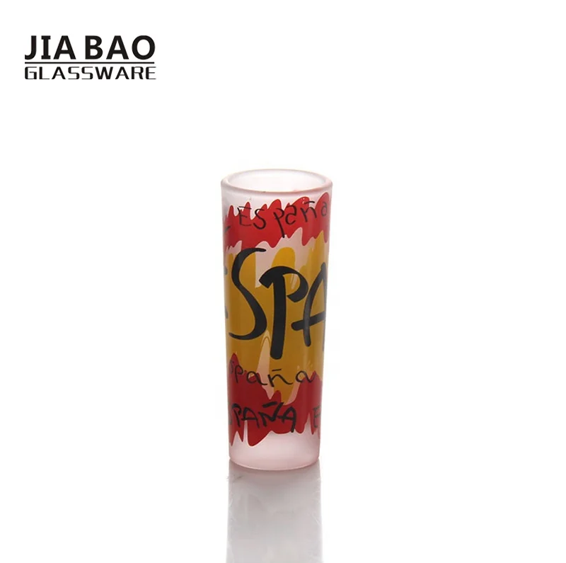 
Full Printing Logo Small Glass Cup frosted printing Shot Glass Tequila Glass Cups 