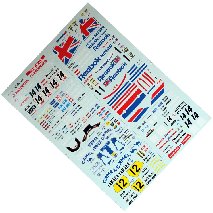 Top Quality Factory Price Scale Model Car Water Slide Transfer Decals