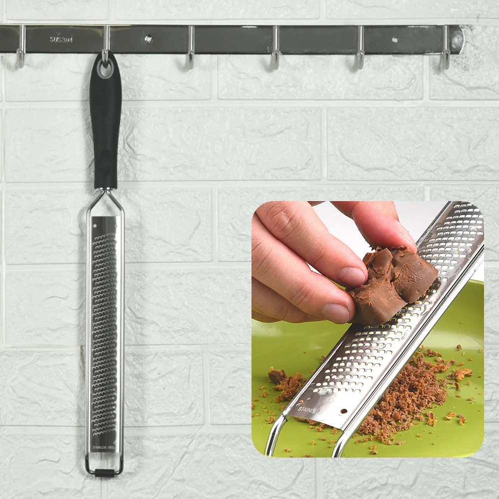 3-in-1 Stainless Steel Kitchen Gadget with Handle Metal & PP Blade Chopper & Peeler for Vegetable Lemon & Cheese Grating