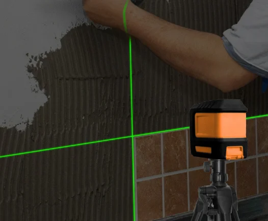 Hicen Line Laser Level Tool 100ft Green Self Leveling Laser Line Level with Horizontal and Vertical Line Laser leveler