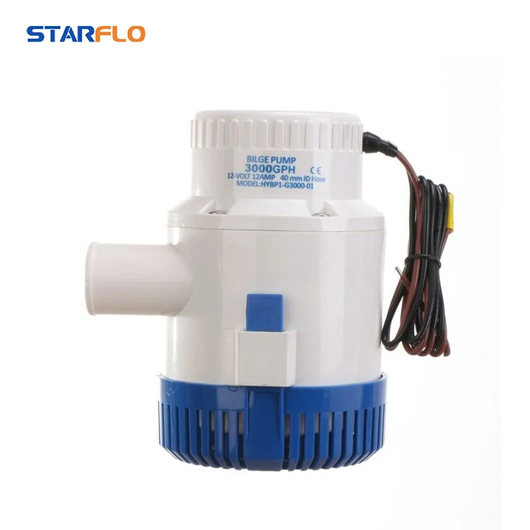 STARFLO 3000GPH 4000GPH 4700GPH Solar Electric Bilge High Flow Submersible Water Pump 12v
