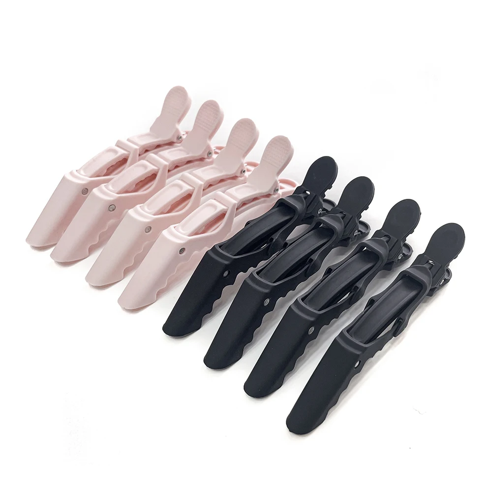 
Claw Clip Professional Salon Slip Hairdressing Salon Alligator Black Pink Hair Sectioning Clips Leopard with Matte Logo 
