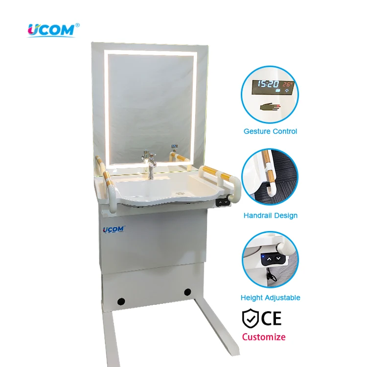 Adjustable Height Bathroom Safety Equipment Efficient Wash Basin Sink for Improved Bathroom Experience