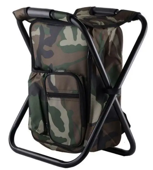 
Stylish Foldable Seat Backpack for Camping Watching Sports Events Hiking Picnics Outdoor Fishing Backpack with Chair 