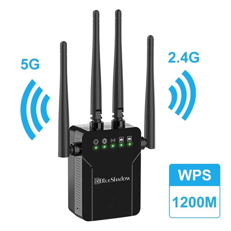  Беспроводной 1200 Мбит/с Диапазон 1200) Wi-Fi 5 ГГц антенна усилитель сигнала сети Extender 5g м репитер