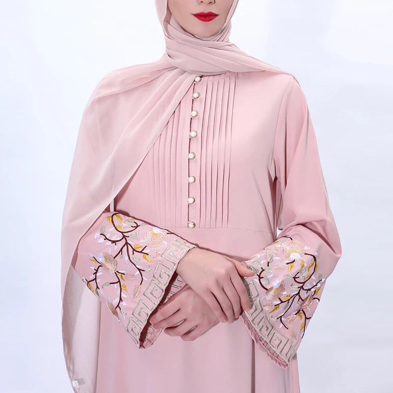 Islamic dress new Design Abaya in Dubai malaysian Arab long sleeve muslim dress caftan Islamic Clothing For Women Embroidery