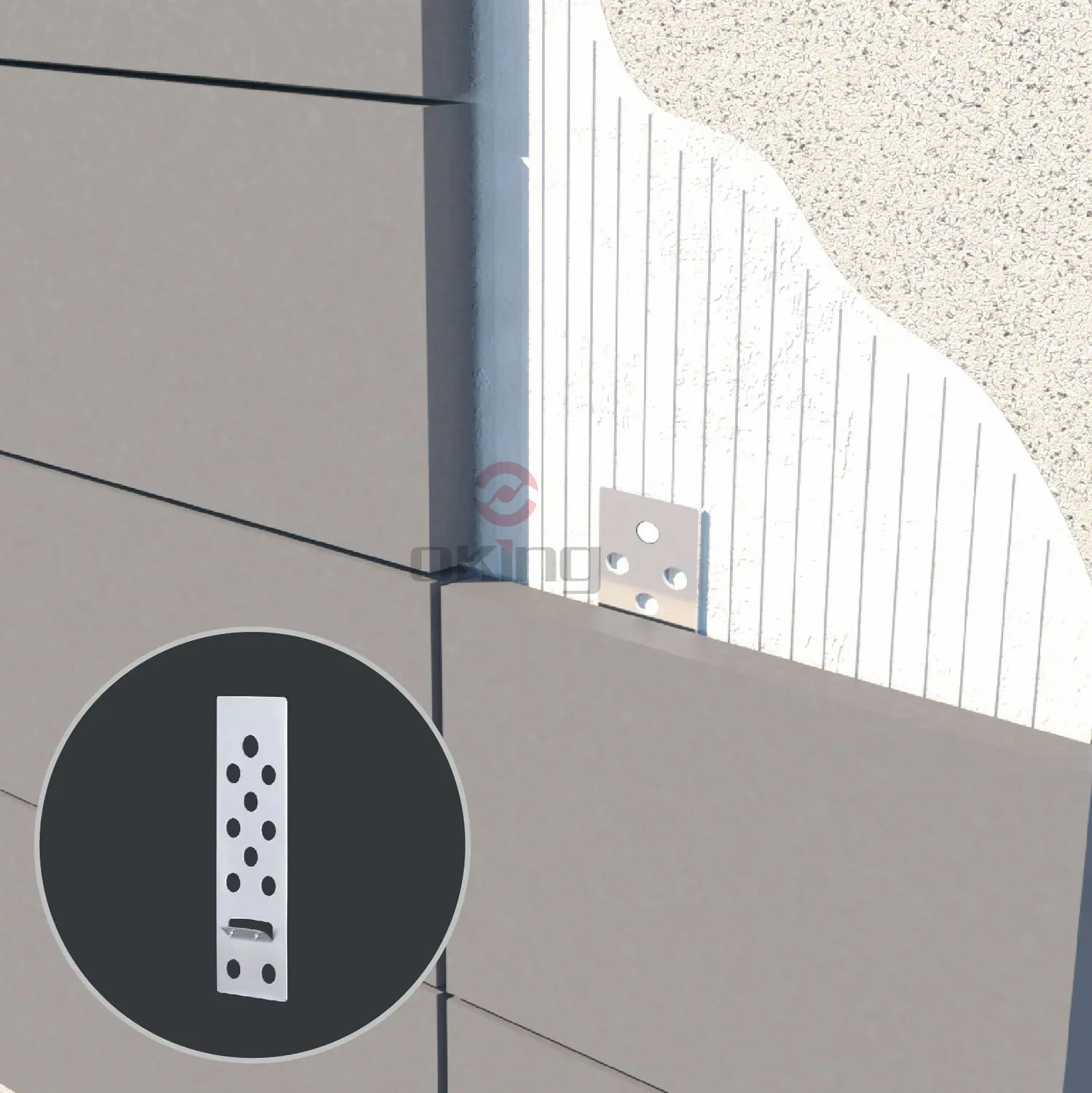 Stainless Steel Ceramic Clips Facade Cladding Hook Stainless Steel Anchor For Facade Fixing System For Porcelain Stoneware Tiles