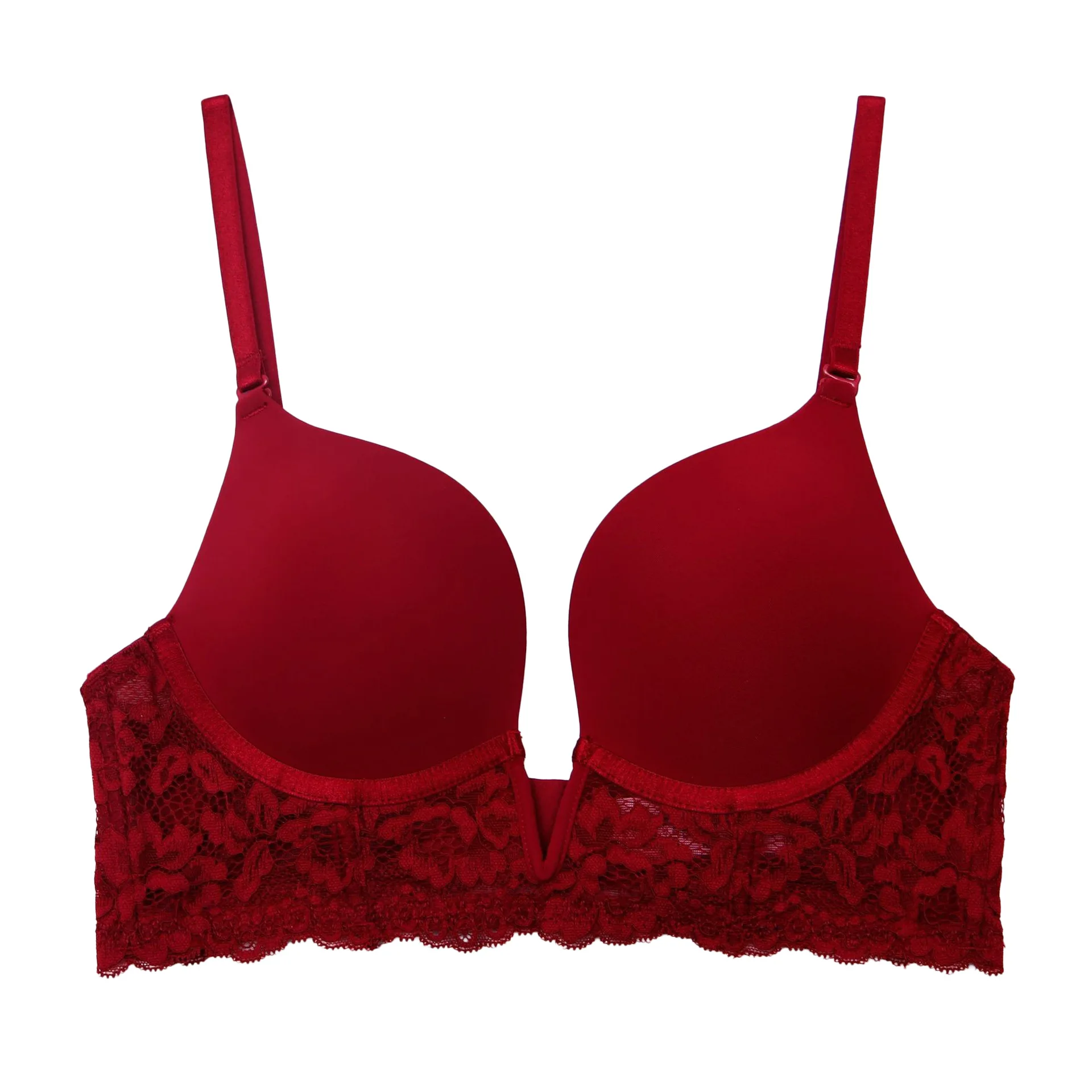 New fashion sexy bra embroidery push up bras deep v soft seamless lace underwear women