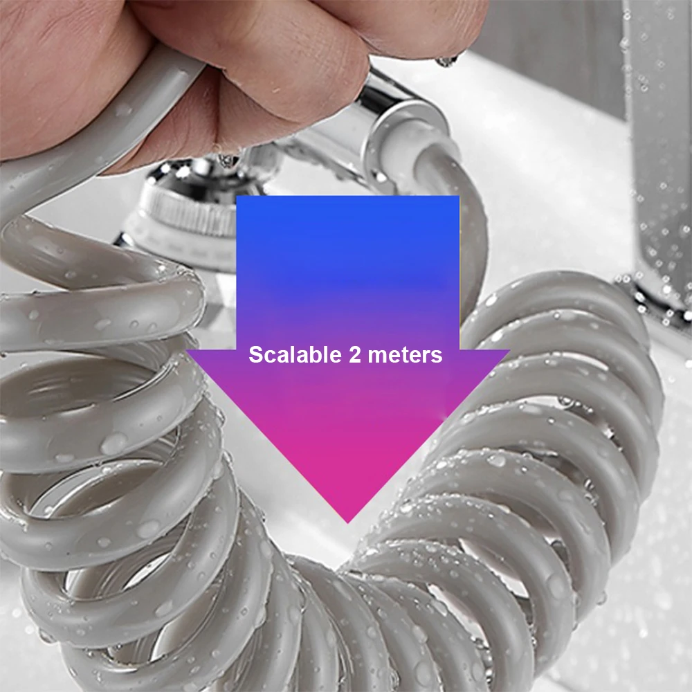 Household Bathroom Toilet Handheld Bidet Sprayer 1.5 2 3 M Multi Color Spring Tube Pu Spiral Bidet Hose