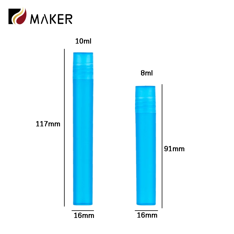 Wholesale 8ml 10ml luxury refillable empty plastic PP roll-on perfume eye essential oil roll on bottle with glass roller ball