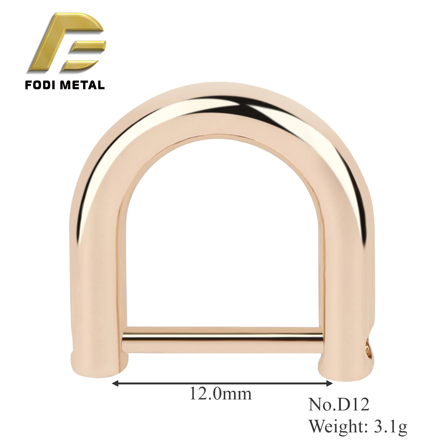 D12 Zinc Alloy Metal D Ring Buckle Adjustable Metal Ring with Screw for Pet Harness