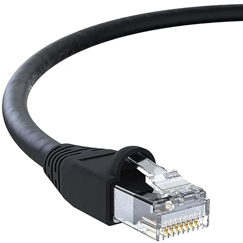 Black CAT 6 Gigabit Ethernet Wire -650MHz 100W Cable Patch Cat 6a 1.5 Meter F-UTP Cat 6a 23awg