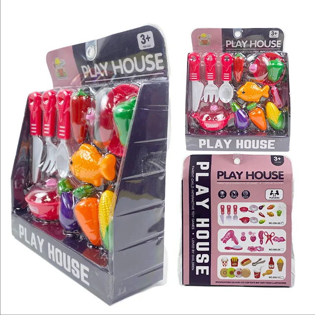 Factory Wholesale high quality toys kids children plastic fruit accessories food toys Pretend cosplay kitchen toys set