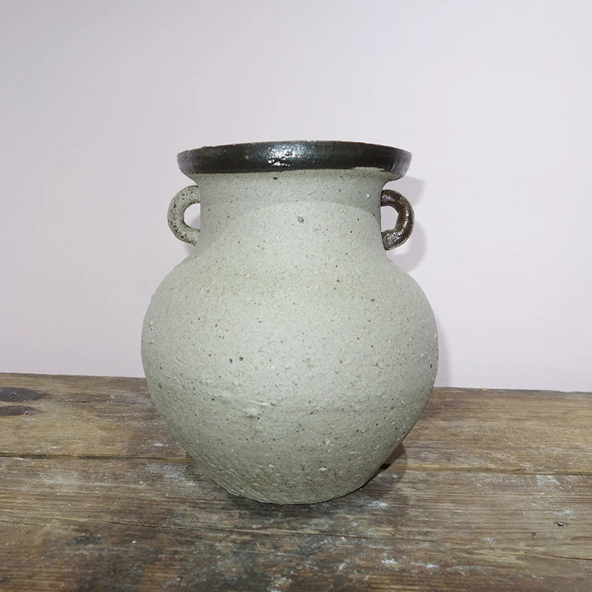 Antique Turkish Terracotta Vase Vintage Pottery Clay Pot Refresh Home Decor