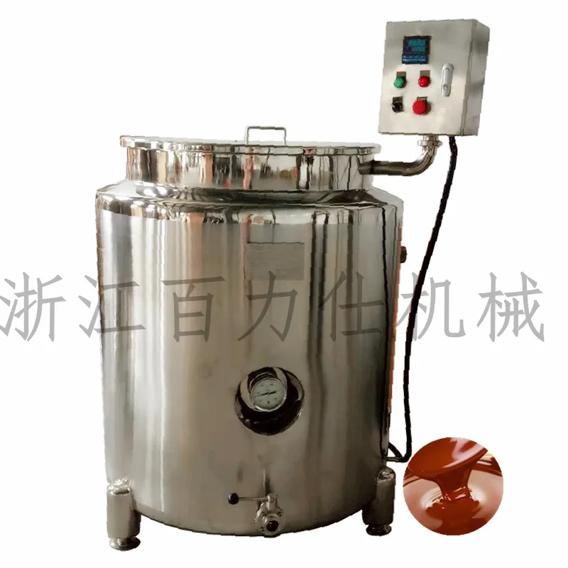 industrial chocolate tempering tank, industrial water milk boiling electrical Steel melting holding tank