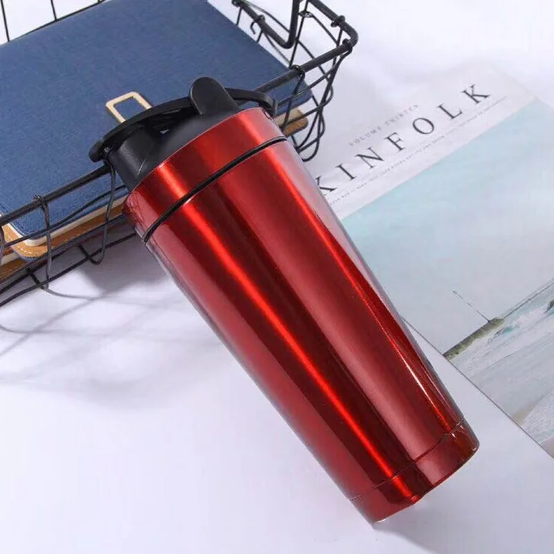 Custom Wholesale Logo Shakes Stainless Steel Water Bottle Shaker Cup For Outdoor Sports