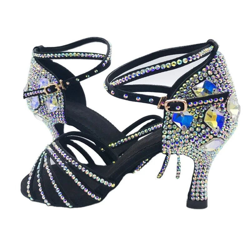 
Sain Upper Professional Dancing Shoes Ballroom Latin Dancing Shoes Rhinestone Salsa Dance Shoes 