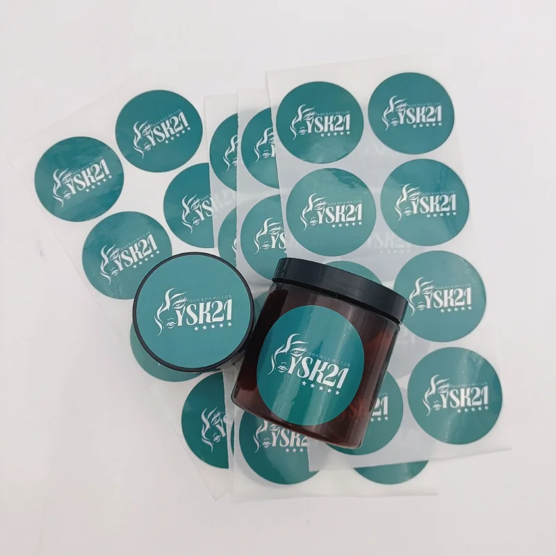 Custom self adhesive round label glossy waterproof vinyl sticker printed sheet label
