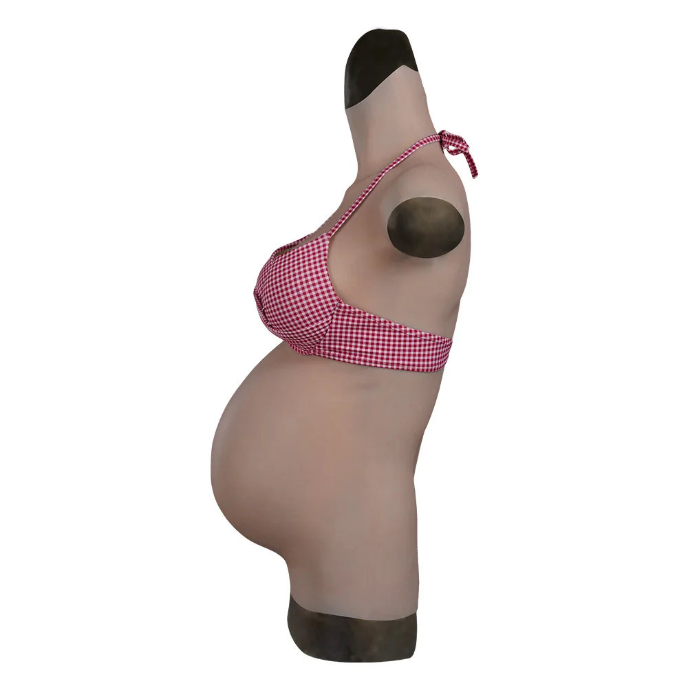 Realistic 4/6/9 Month Artificial Silicone Pregnancy Belly With Boobs For Cosplay Crossdresser Halloween Masquerade Disguise