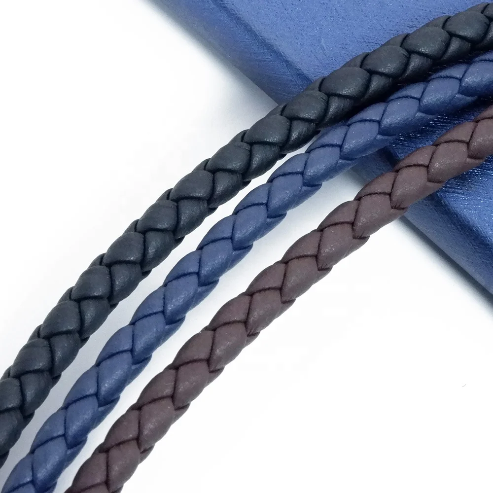 High Quantity 4mm 5mm 6mm 8mm Matt Genuine Leather Full Grain Leather for Bracelet Making