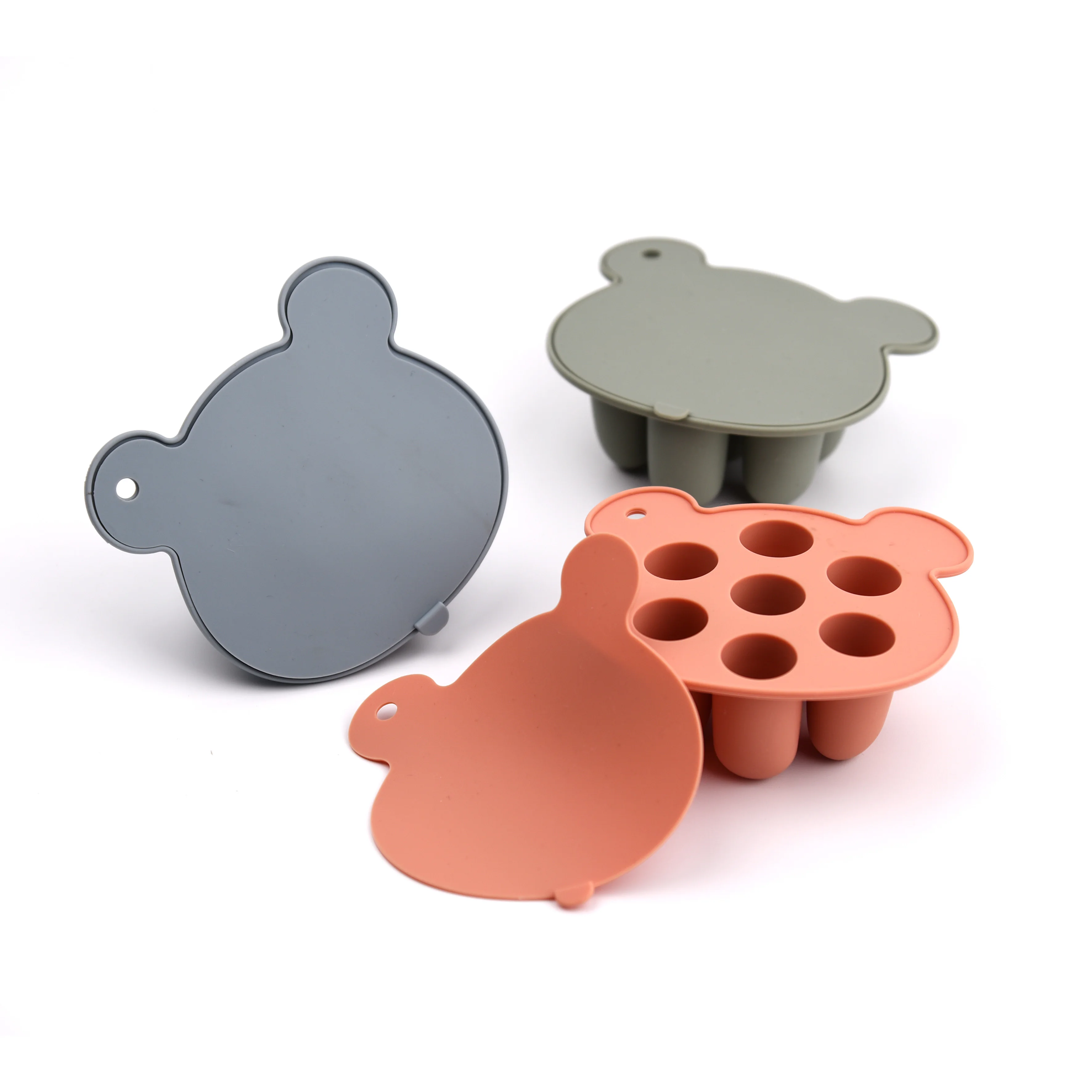 Homemade Baby Food Baby Vegetable Feeder Bear Design Breastmilk Popsicle Molds Ice Tray For Teething
