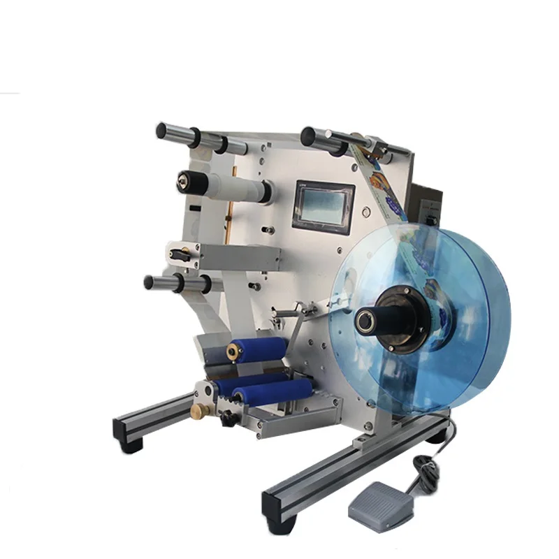 Small footprint and low price round semi-automatic labeling machine factory direct sales machine high quality