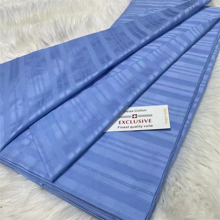 Waterproof Clothes Nigerian Fabric 100% Cotton Swiss Voile Fabric African Atiku Fabric For Men