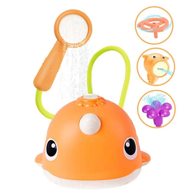 Narwhal Baby Bath Toys Shower Head Spray Water Sprinklers Waterproof Toddler Bathtub Shower Squirt Toy for Infant