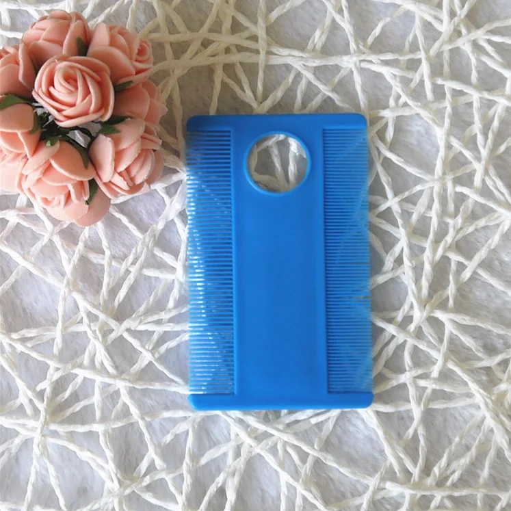 Wholesale Double Sided Plastic Coarse Fine Teeth Child Hair Lice Nit Flea Tick Louse Comb With Magnifier Len
