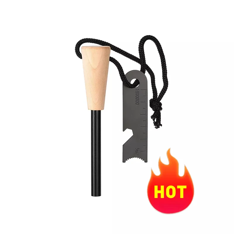 Wholesale  waterproof magnesium ferro rod fire starter Flint up to 15000+uses Customized for Survival Kit fire steel