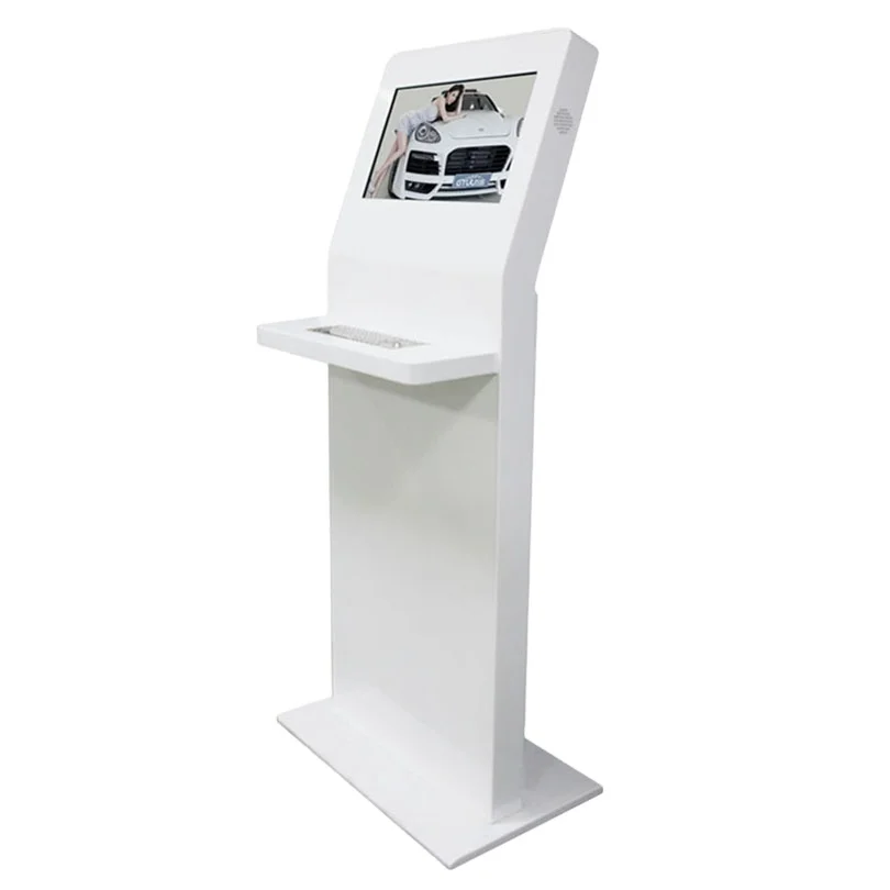 LCD supermarket smart self-service pos kiosk payment terminal hotel check in touch kiosk with keyboard