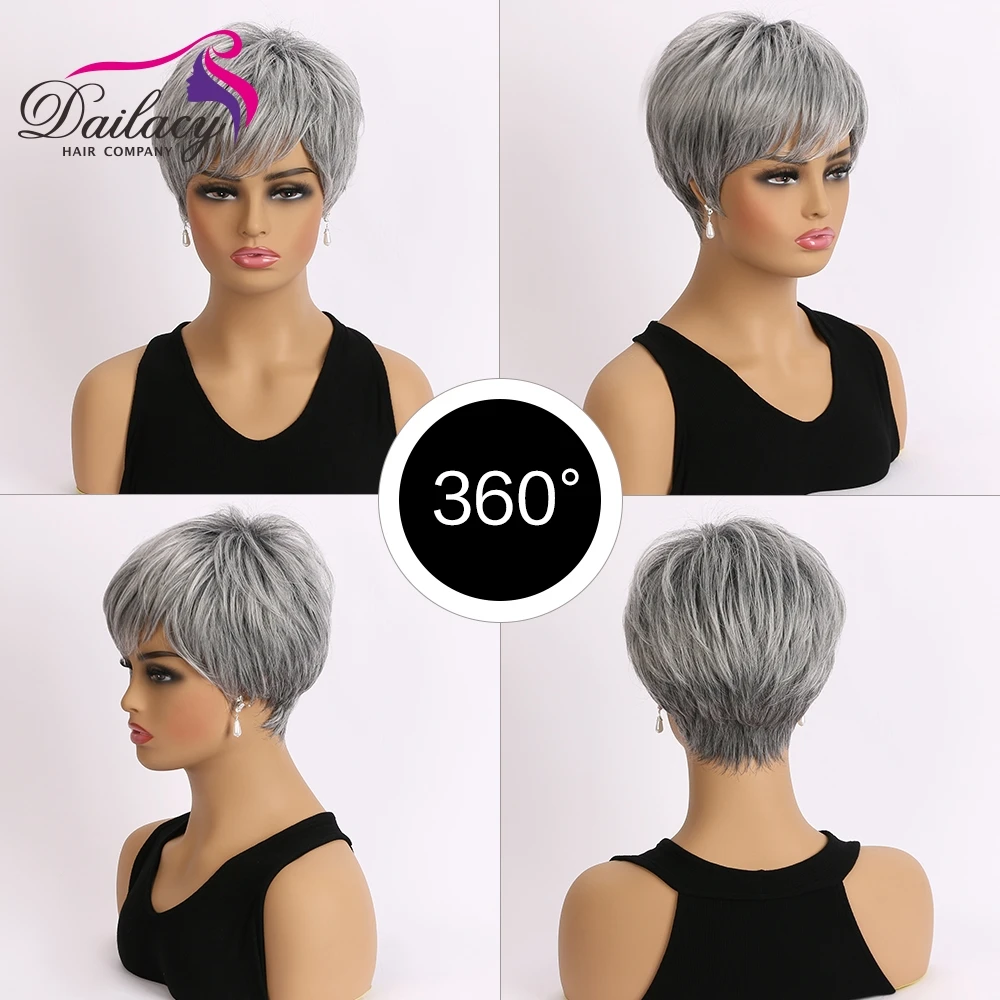 Futura fiber synthetic short bob rose net machine made heat resistant silver short straight wig