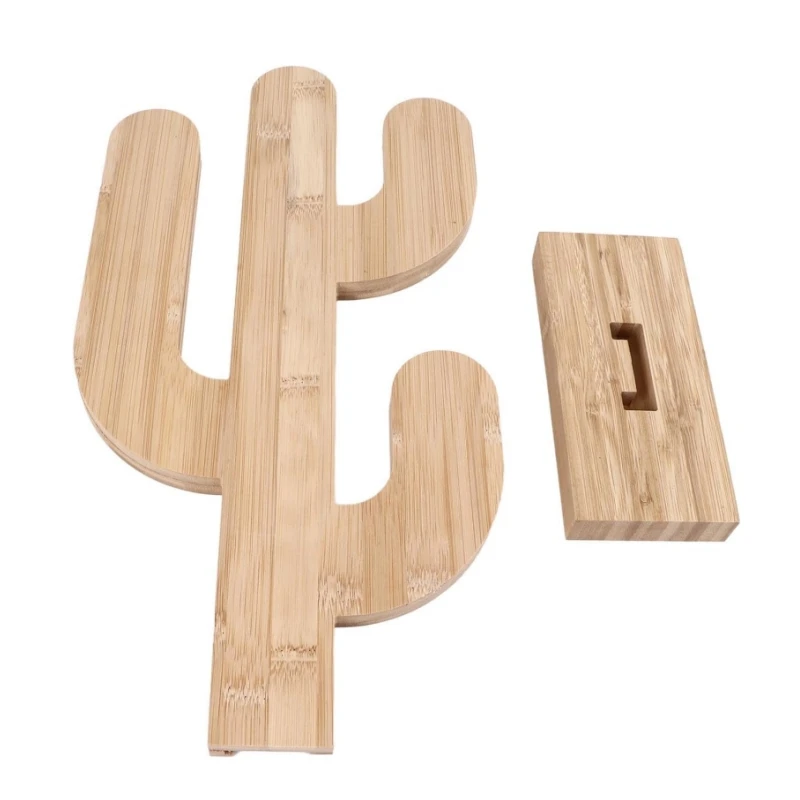 Cactus Shape Storage Rack Capsule Organizer Bamboo Coffee Capsules Holder