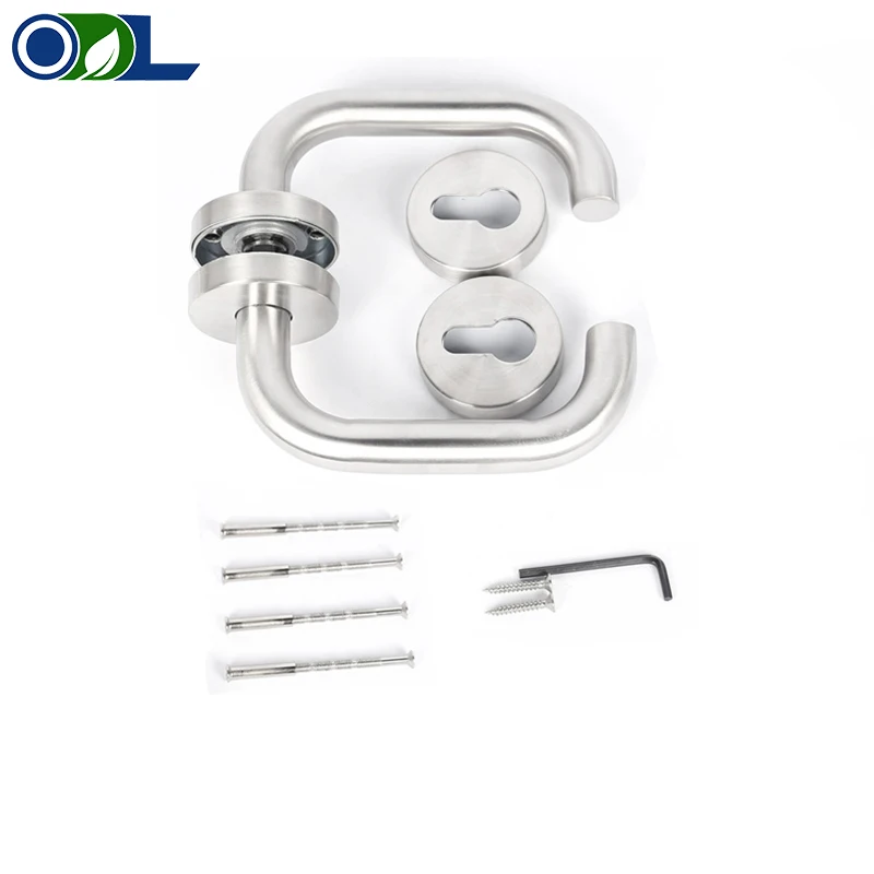 Industrial door store hospital office lock solid lever handle set house interior door stainless steel doors locks handle