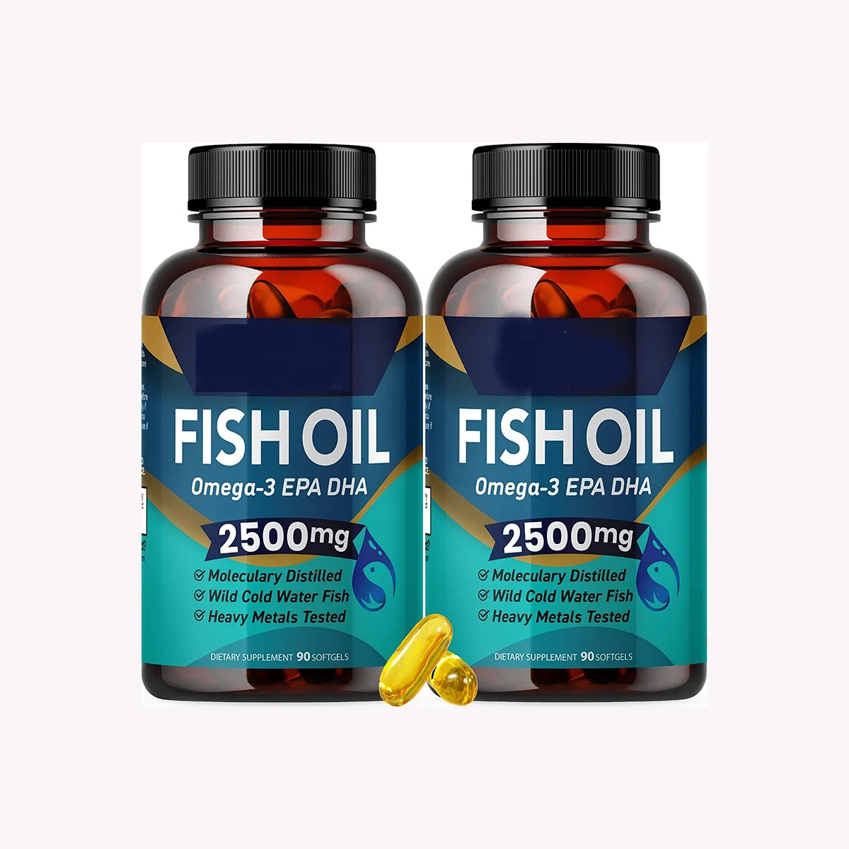 
EPA, DHA Fatty Acids Omega 3 Fish Oil Softgel Capsule Promotes Joint &Eye & Brain & Skin Health 