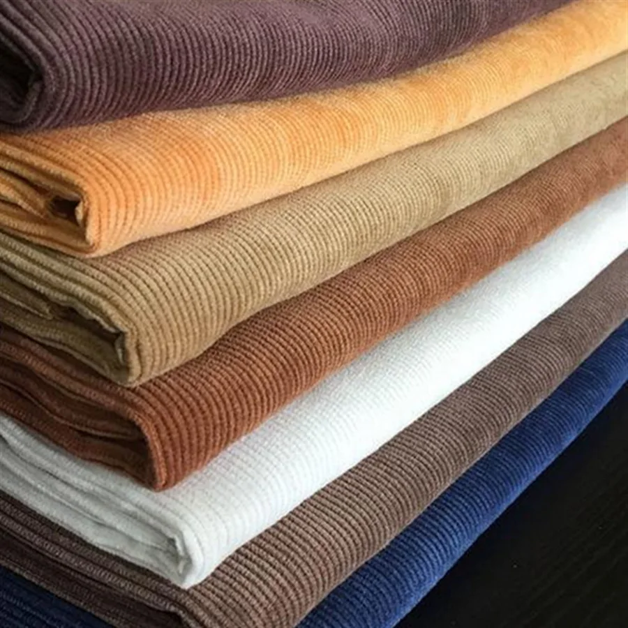 
Pinwale Needle Stretch Corn Wide Wale Cotton Stretch Corduroy Upholstery Stock Fabric Material 