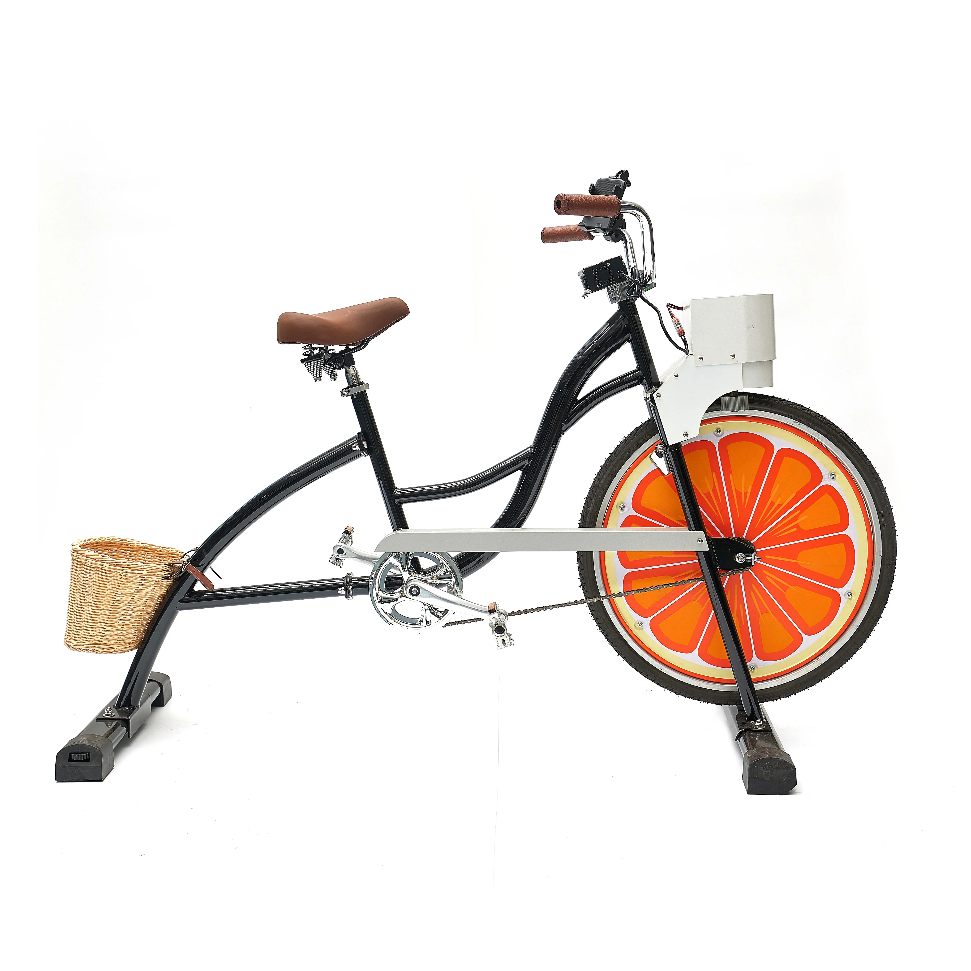 EXI hot selling 2024 bike advertisement foot pedal power generator hybrid cruiser bike for human powered amusement rides