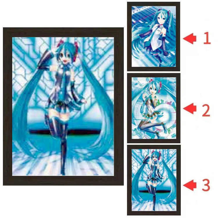 Wholesale Custom ecofriendly Anime Supper star Horrible movie of 3D Flip Lenticular Anime Poster